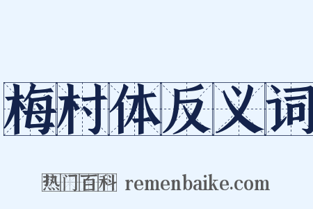 梅村体反义词是什么意思的图片